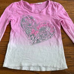 Vintage Y2K sketchers pink and white graphic rhinestone kids t shirt